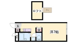 伊川谷駅 バス10分  伊川谷住宅前下車：停歩15分 B2階の物件間取画像